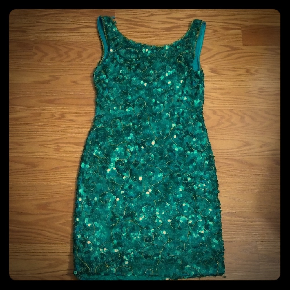 Carmen Marc Valvo Sequin Dress